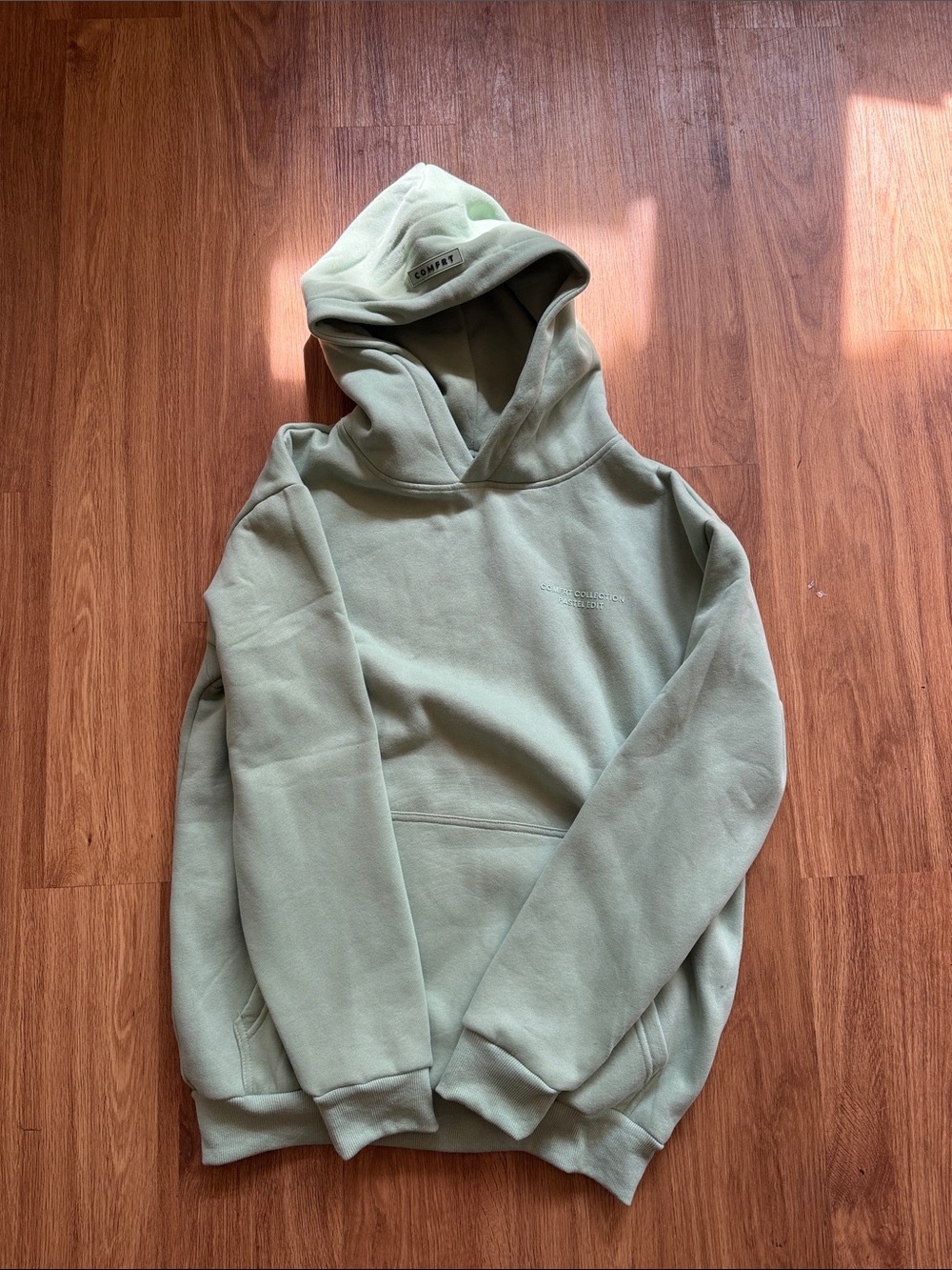 Comfort Fit Sage Green Hooded Sweatshirt Hoodie